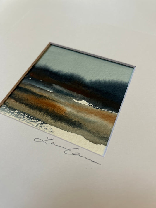 Tides in Blue — Matted to 8"x8"