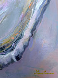 Lilac Oyster — 12"x12" mixed media on canvas