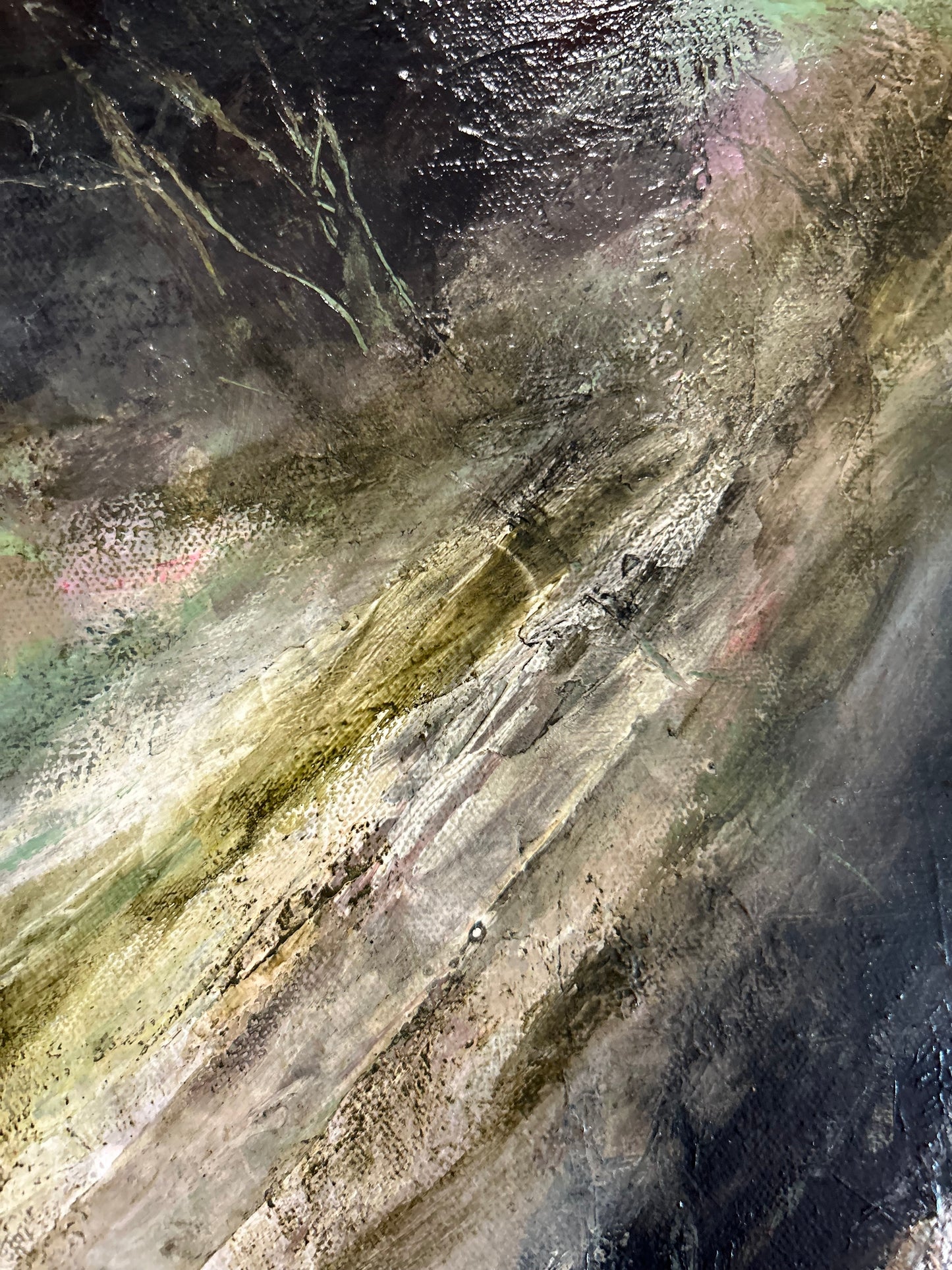 Granitescape — 10"x10" mixed media on canvas