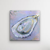 Lilac Oyster — 12"x12" mixed media on canvas