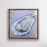 Lilac Oyster — 12"x12" mixed media on canvas