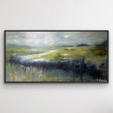 Silver Lining — 24"x48" mixed media on canvas
