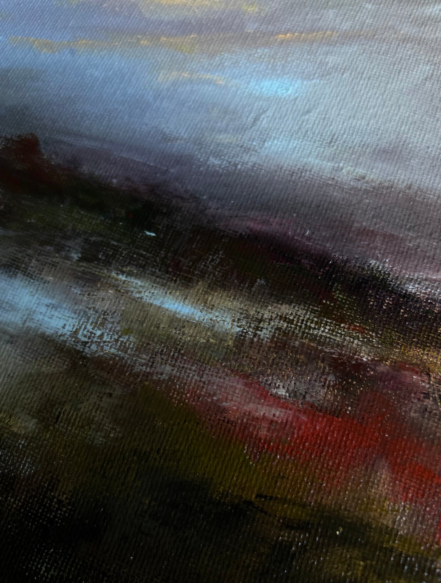 Autumn in the South — 8"x10" mixed media on canvas