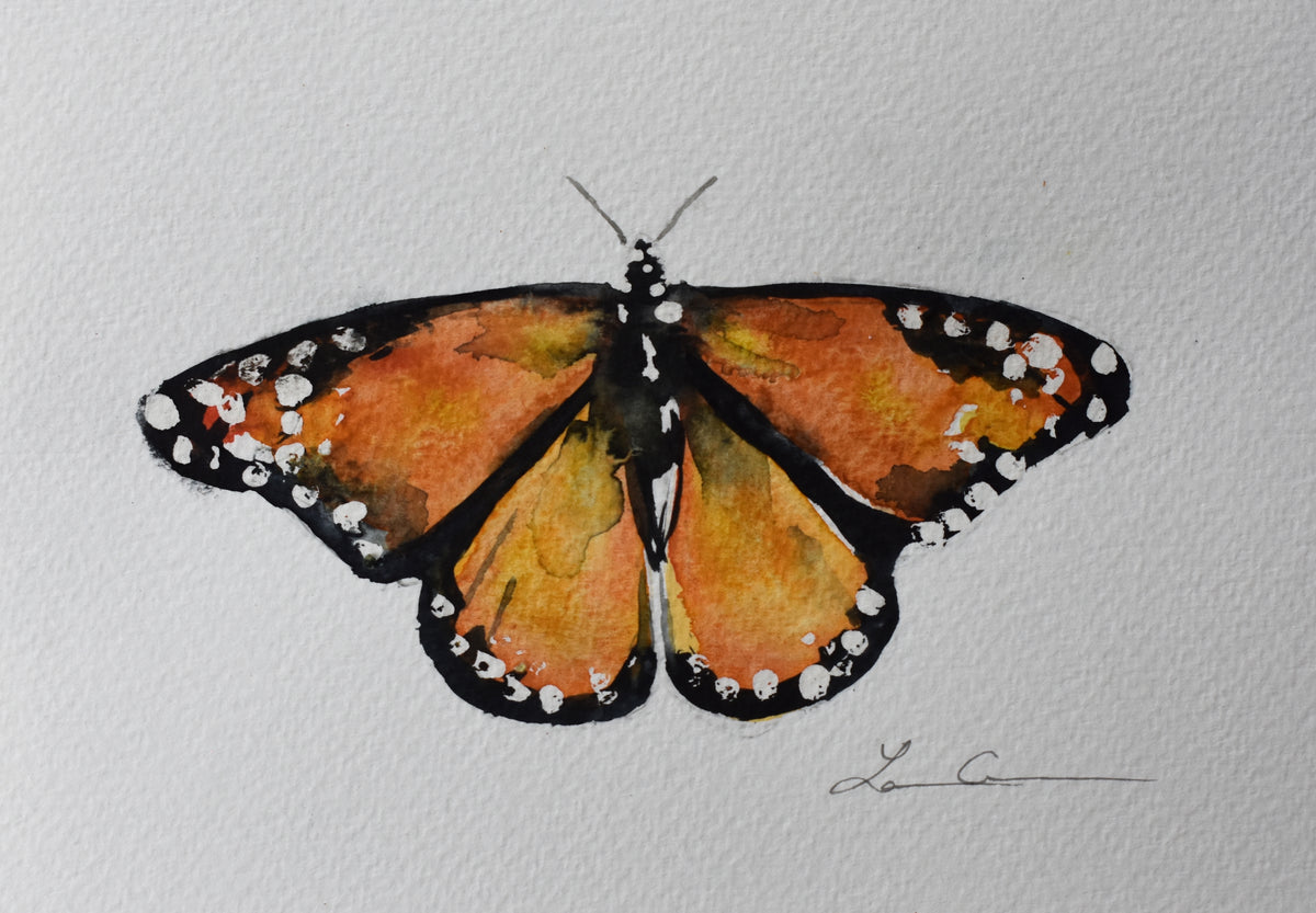 This weekend's project is a monarch butterfly. 5x7 watercolor on watercolor  paper. : r/Watercolor