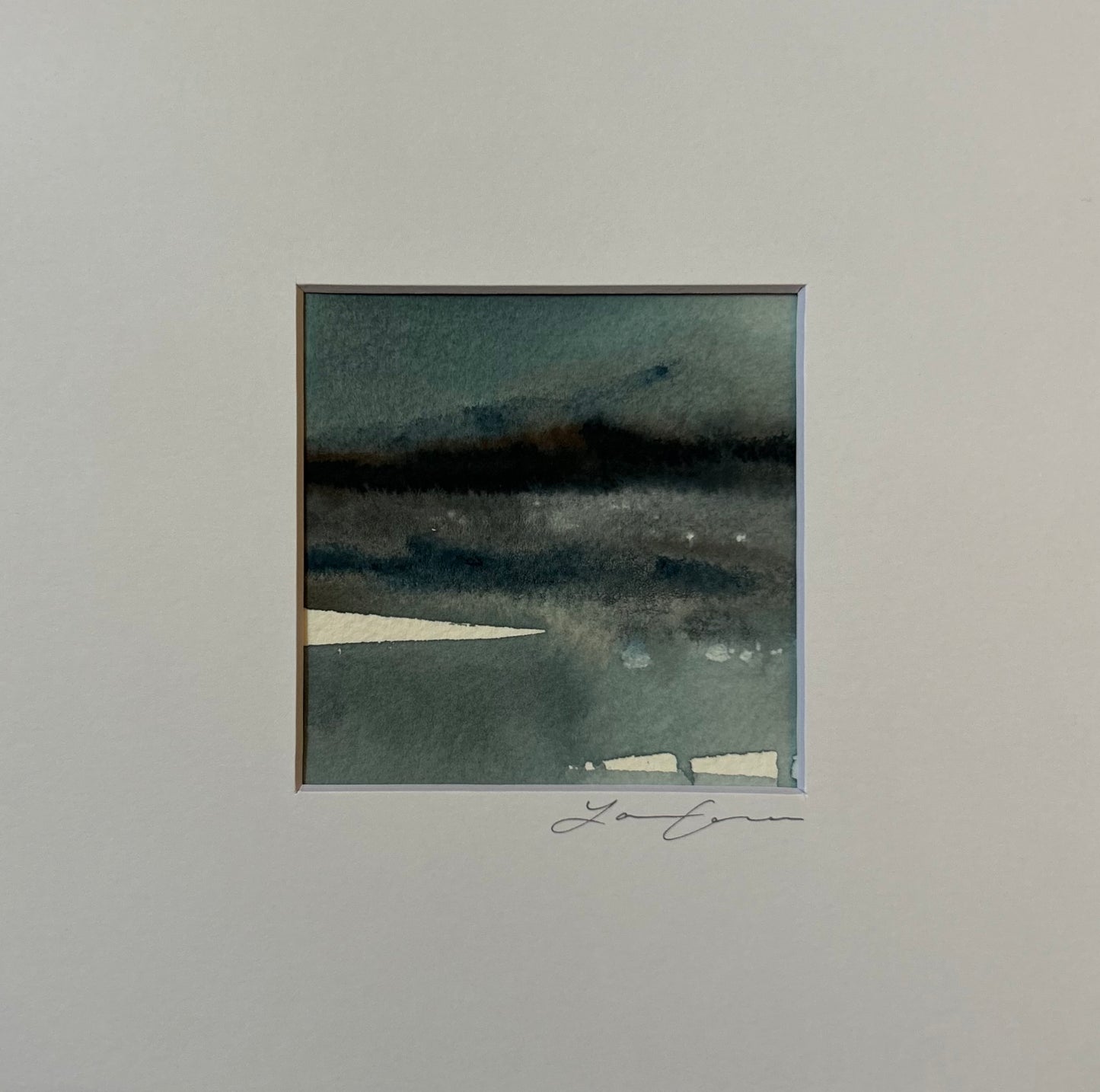 Chilly Morning in Virginia  — Matted to 8"x8"