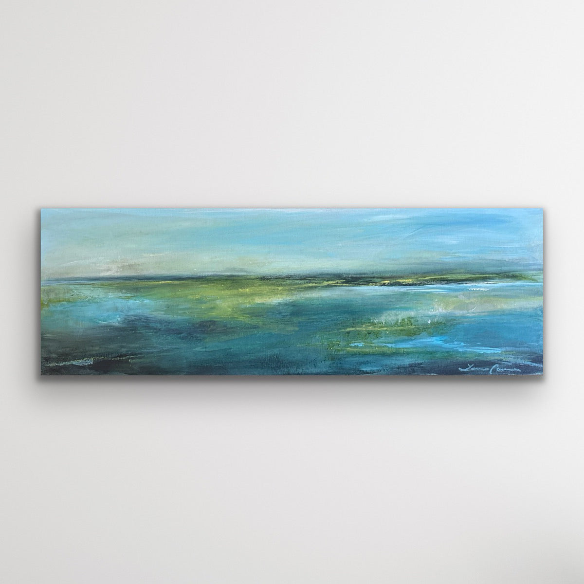 Crystal Clear — 6"x18" mixed media on wood board