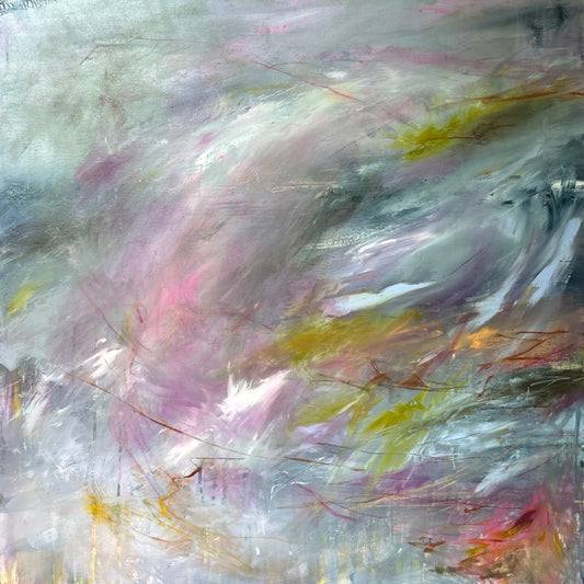 Lavender Fields — 36"x36" mixed media on canvas