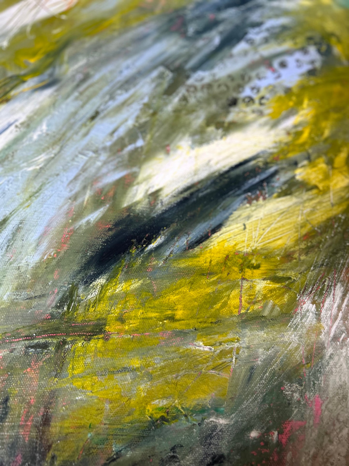 Falling — 20"x20" mixed media on canvas