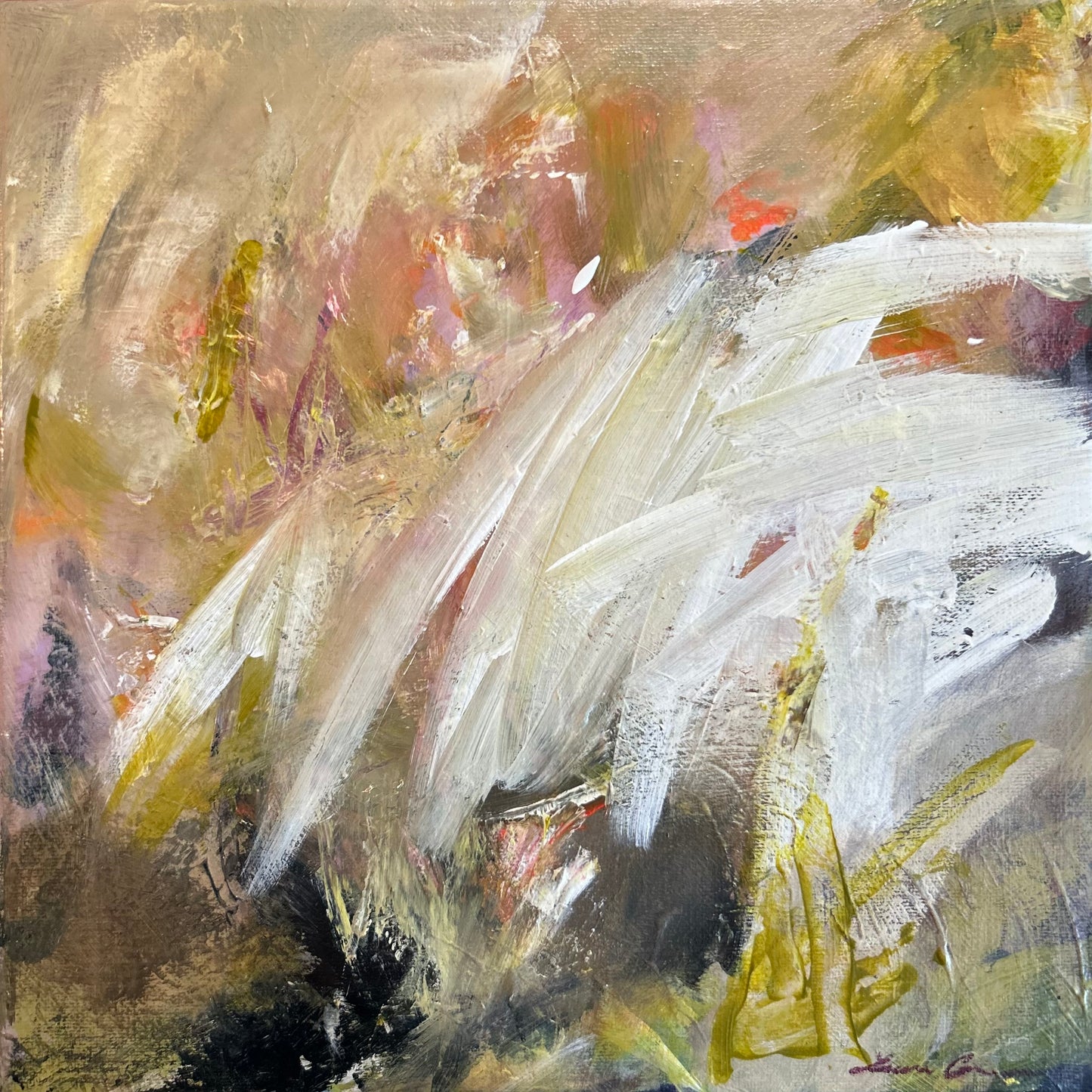 Electric — 12"x12" mixed media on canvas