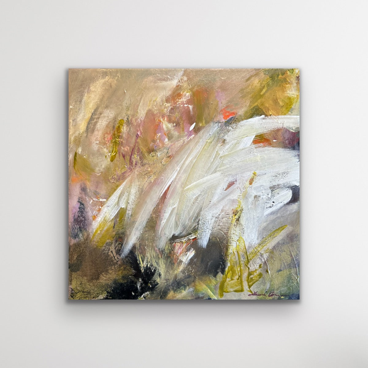 Electric — 12"x12" mixed media on canvas