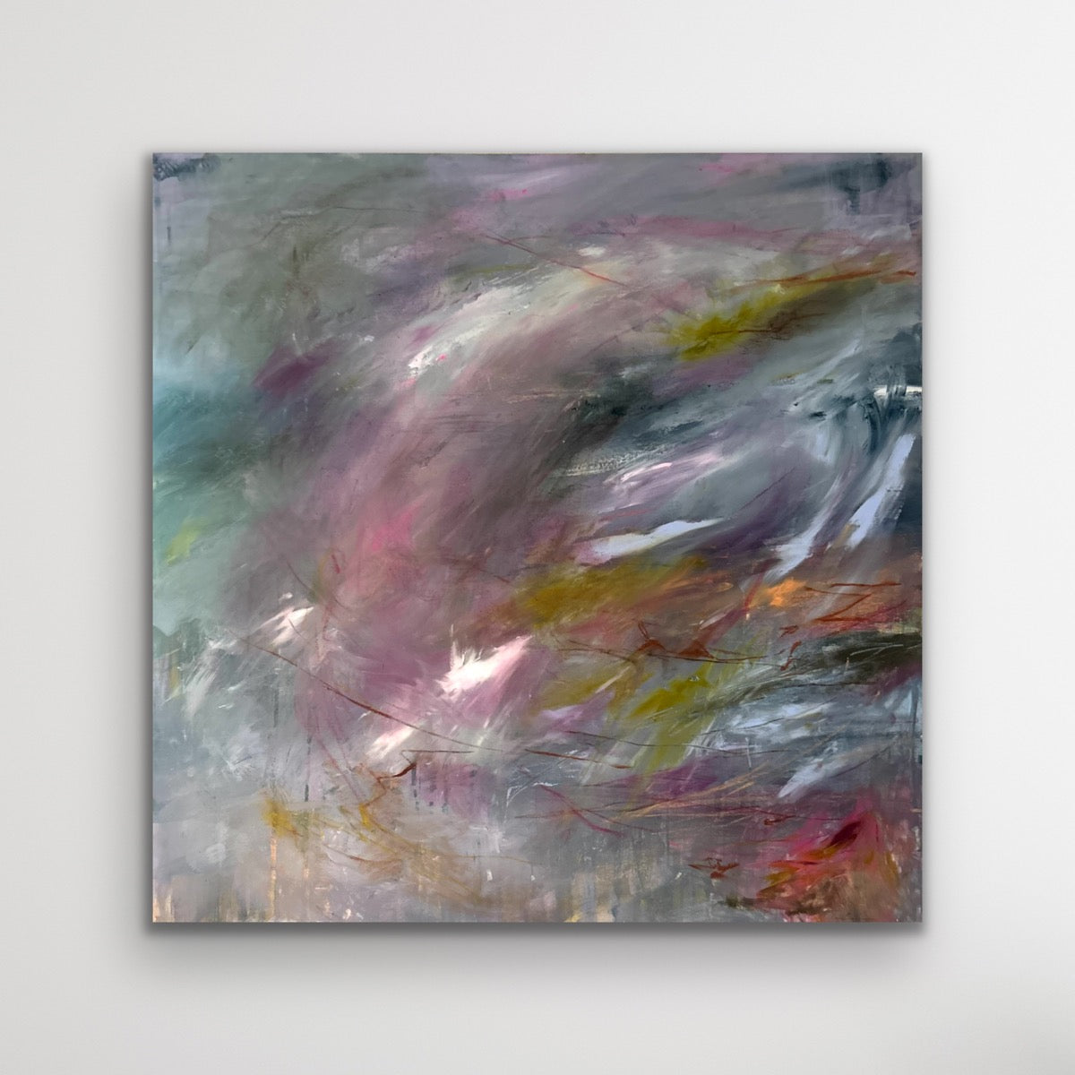 Lavender Fields — 36"x36" mixed media on canvas