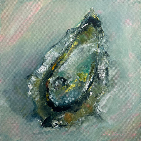 Edgy Oyster — 10"x10" on canvas