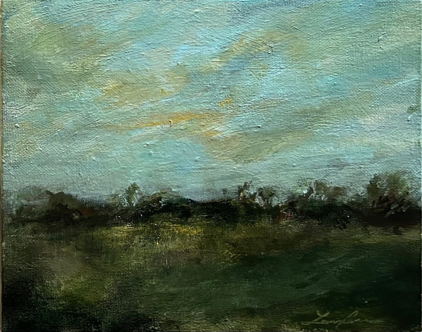 Middle of Nowhere  — 8"x10" mixed media on canvas