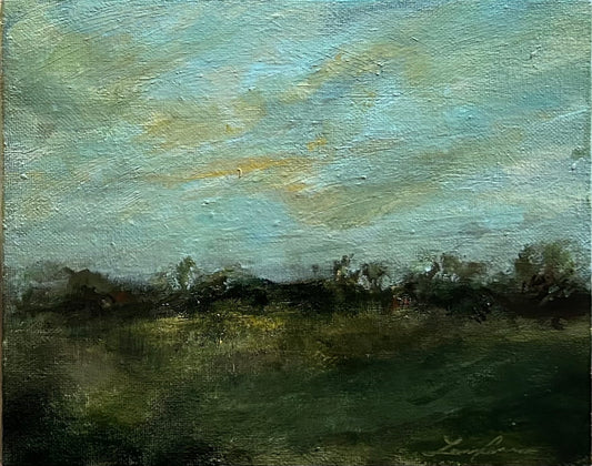 Middle of Nowhere  — 8"x10" mixed media on canvas