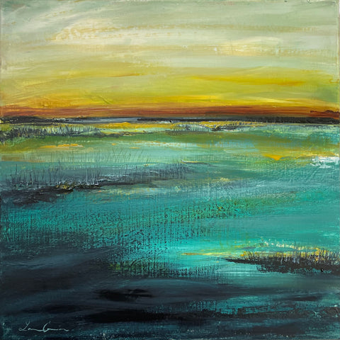 "Golden Horizon"--12" x 12" on canvas