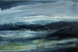 Coastal Lightening--4"x6"x1.5" on Canvas