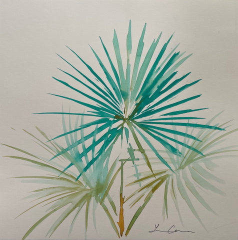"Palm Frond"--10" x 10"
